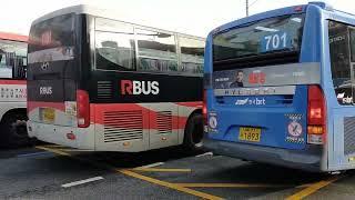 【韓国】数珠つなぎの路線バス（ソウル）Many buses in Seoul,  South Korea