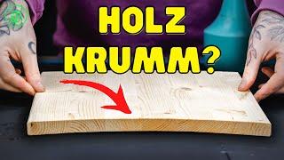 Der einfachste Weg KRUMMES HOLZ WIEDER GERADE zu bekommen - ganz OHNE ABRICHTE! | Jonas Winkler