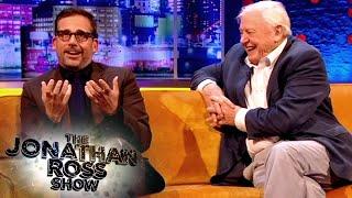 David Attenborough Loses It at Steve Carell’s Improvised Baboon Encounter | The Jonathan Ross Show