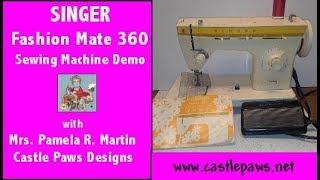 SINGER Fashion Mate 360 Sewing Machine 1975 Model Demo