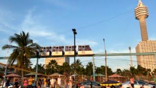 Монорельсовая дорога в Паттайе. Monorail. Pattaya park. Таиланд. Январь 2025.