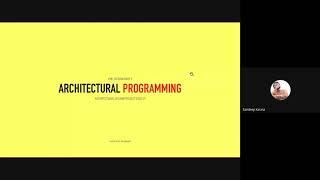 'Architectural Programming' by Asst. Prof. Sandeep K