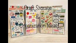 Craft Storage & Organization- How I store Chipboard, Stickers & Paper Kits!