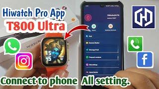 Hiwatch pro app how to use|how to set wallpaper in smartwatch t800 ultra