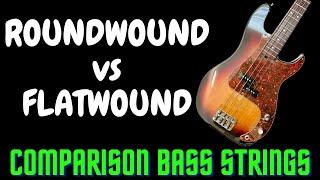 Roundwound vs Flatwound on a Precision Bass (comparison bass strings)