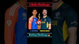 Yashasvi Jaiswal vs Travis Head  3 Balls Chellenge  Real Cricket 24 #shorts