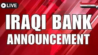 Central Bank Of Iraq Announcement About Iraqi Dinar RVIraqi Dinar News Today 