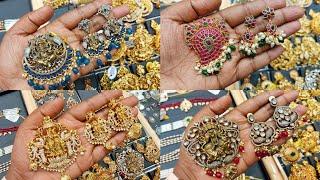 Bangalore Malleswaram latest pendent sets |pure hyderabad pearls| semi precious beats ornaments