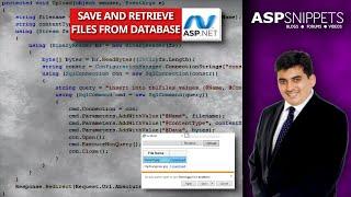 Save and Retrieve Files from SQL Server Database using ASP.Net