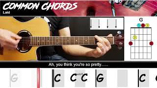 Laid - James | EASY GUITAR | Common Chords