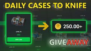 Daily cases to knife challenge - GIVEAWAY - I found new best case on CSGORoll?