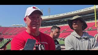 Jeff Brohm following Louisville Fall Camp scrimmage August 17, 2024