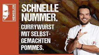 Schnelles Currywurst mit selbstgemachten Pommes-Rezept aka "Manta-Platte" von Steffen Henssler