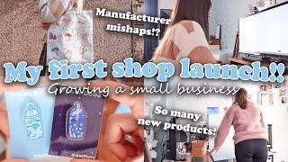 My First Shop Launch!!  Growing My Small Business //studio vlog