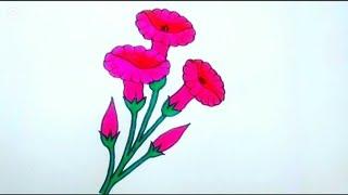 how to draw a flower ll beautiful flower drawing easy step by step ll