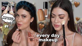 GRWM my every day makeup & gym fail storytime 