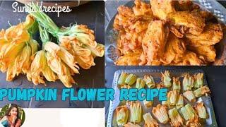 कद्दू के फूल के पकौड़े की रेसिपी || pumpkin flower recipe || mistikumro phool er bora || veg recipe