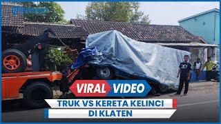 Kecelakaan Truk Vs Kereta Kelinci Rombongan Senam Emak-emak di Klaten Hari Ini