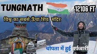 तुंगनाथ चोपता में बर्फ बारी हो गई | Chopta Tungnath snowfall | Snowfall in Chopta