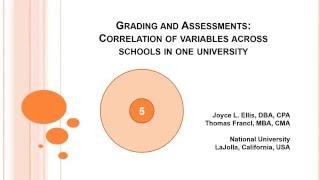 Grading And Assessments: Correlation Of Variables Across Schools In One University