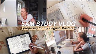 5am Study Vlog: preparing for my masters degree