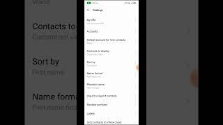 smartphone contact settings professionally