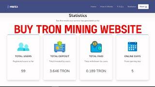 Buy Tron Mining website Buy Tron Mining Sctipt 2023