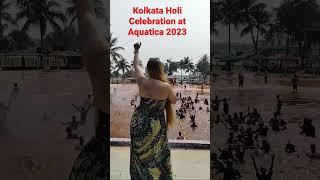 kolkata Holi Celebration at Aquatica Kolkata 2023 #aqua holi #aquatica #holi #holi2023 #shorts