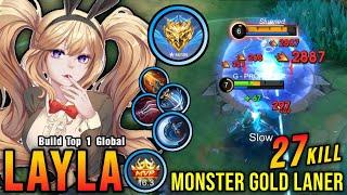 Layla 27 Kills!! Insane One Shot Critical Damage!! - Build Top 1 Global Layla ~ MLBB