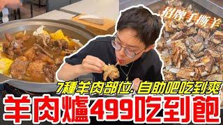 台中499元羊肉爐吃到飽(耀武羊威羊肉爐)-內有手撕羊肉、羊心、羊嫩筋、羊大骨、羊腳筋、羊腿肉、羊排七種部位/自助吧任你吃!!《牛舌吃好料 EP 274》