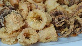 CHIPIRONES FRITOS(SECRETO DEL REBOZADO EXTRA CRUJIENTE)