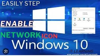 How to enable Network icon in windows 10
