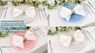 Best Beaded Rim Charger Plates For Every Celebration | Tableclothsfactory.com