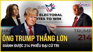 Kết quả bầu cử Mỹ 2024: Ông Trump thắng lớn tưng bừng, giành được 214 phiếu đại cử tri