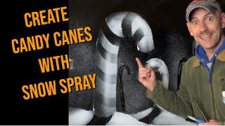 CREATE CANDY CANES WITH SNOW SPRAY