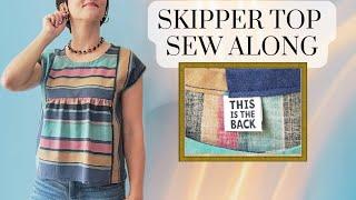 Skipper Top Sew Along - View A // Matchy Matchy Sewing Club Pattern with Kylie and the Machine Label