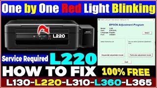 Epson l220 red light blinking solution Epson l220 service required solution