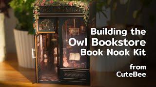 Building the Owl Bookstore Book Nook Kit from CuteBee - Cozy Crafting ASMR