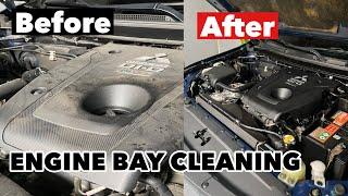 How to clean your ENGINE BAY | ENGINE DETAILING | DIY | tutorials | Montero Sports 2018 engine