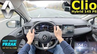 2024 Renault Clio E-Tech Hybrid 145 PS Top Speed Autobahn POV with Fuel Consumption Test