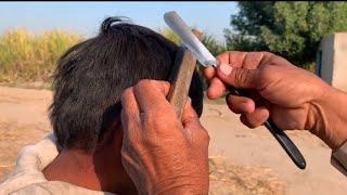 100 Year Old ASMR Fast Hair Cutting With Barber Old