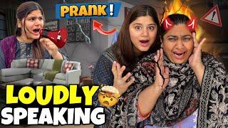 TALKING EXTREMELY LOUD PRANK ON MOM!!|| GONE FUNNY ||