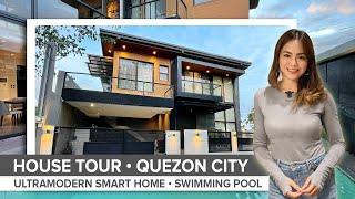 House Tour 85 • Touring this Sophisticated Ultramodern Smart Home with  Swimming Pool in Quezon City