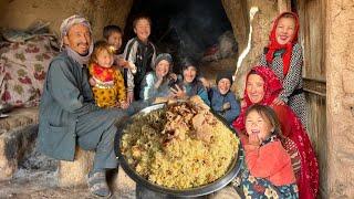 Cooking Kabuli Pilaf in the Style of  Life Local and Everyday Life | Village Life of Afghanistan