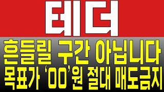 [테더 코인 전망]흔들릴 구간 아닙니다 목표가 '00원' 절대 매도 금지