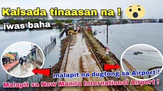 Kalsada tinaasan na ! Malapit sa New Manila International Airport ! Iwas Baha ! Road Dike Feb 2025