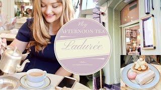 Afternoon tea at Ladurée Dublin. Vlog Dainty diaries