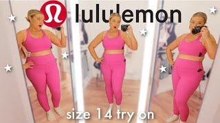 inside the fitting room at lululemon! (size 14 try on)