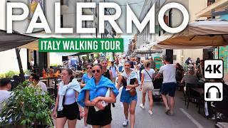 PALERMO, Sicily  Summer Paradise, 4K Walking Tour 2024 ️