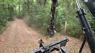 Shearex mulcher clearing a roadside